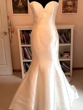 Allure Romance 3000 Strapless Mermaid Wedding Dress in Ivory Size 24 Nwt W Overs
